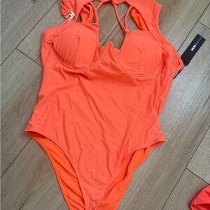Fashion Nova Orange One Piece Swimsuit